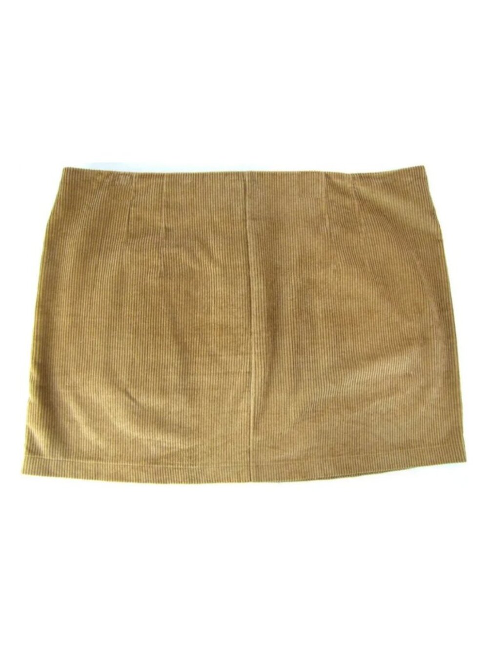 SALE! Corduroy Buttons Cargo Khaki Beige Short Mini Skirt - Picture 2 of 3